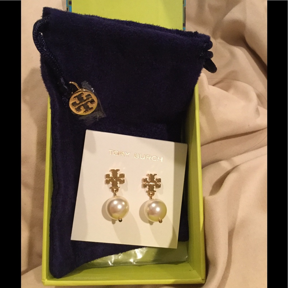 Tory Burch pearl drop earrings